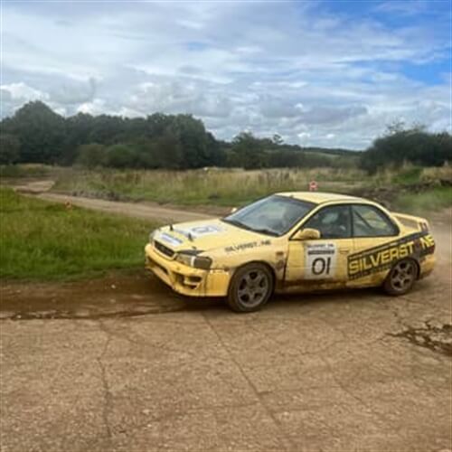 Rally Driving Silverstone - Yellow Rally Car Rally Driving Silverstone - Yellow Rally Car